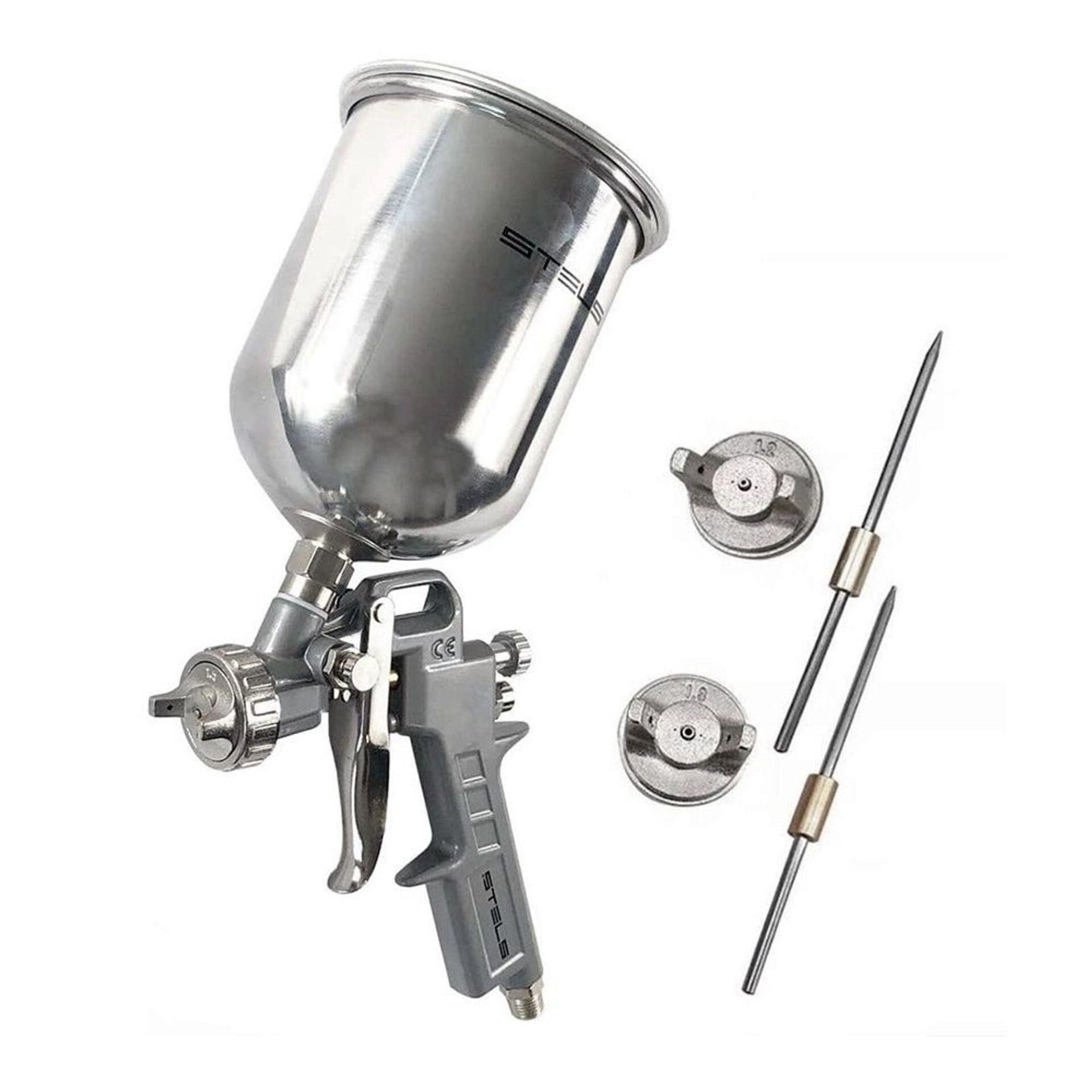 Pistola de Pintura Tipo Gravidade Tanque Alto 1/4″ 1000ml Stels