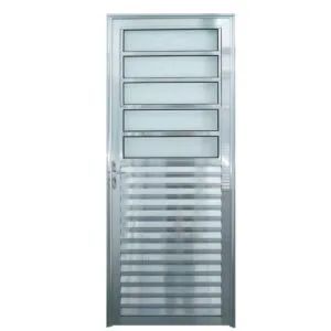 Porta Basculante Vidro Boreal Alumínio Brilhante 210x80cm Lux