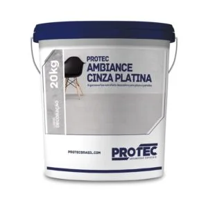 Argamassa Cimento Queimado Piso e Parede Cinza Platina 20Kg Protec