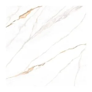 Piso Calacata Ochre Retificado Polido Branco 75x75cm 3,37m2