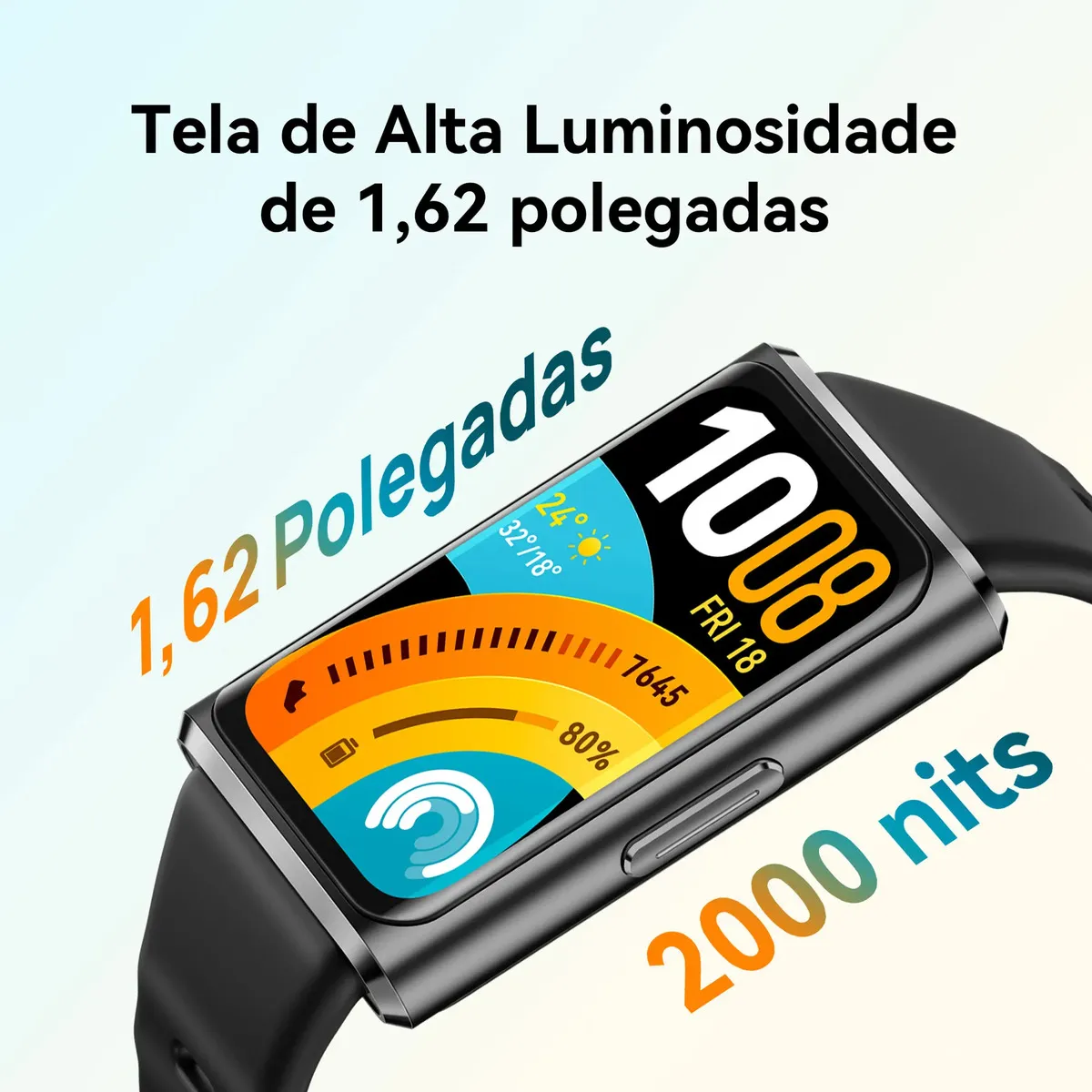 te Smartwatch HUAWEI Band 11 Pro Posicionamento GNSS Autônomo Tela 162eamp;amp;quot; AMOLED........ Bateria com Autonomia de Até 14 Dias Monitoramento Aprimorado do Sono Compatível com iOS