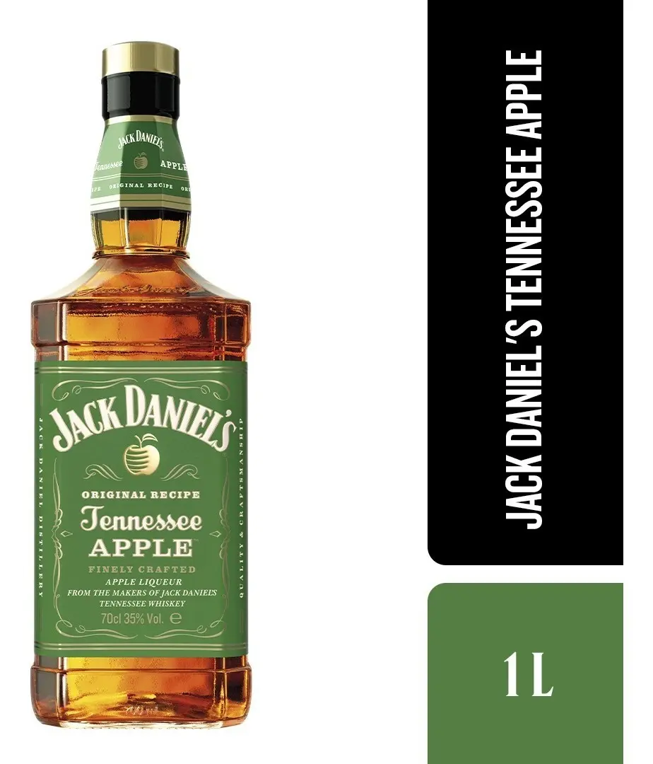 Whisky Jack Daniele#039;s Tennesee Maça Apple 1L com Cartucho Caixa