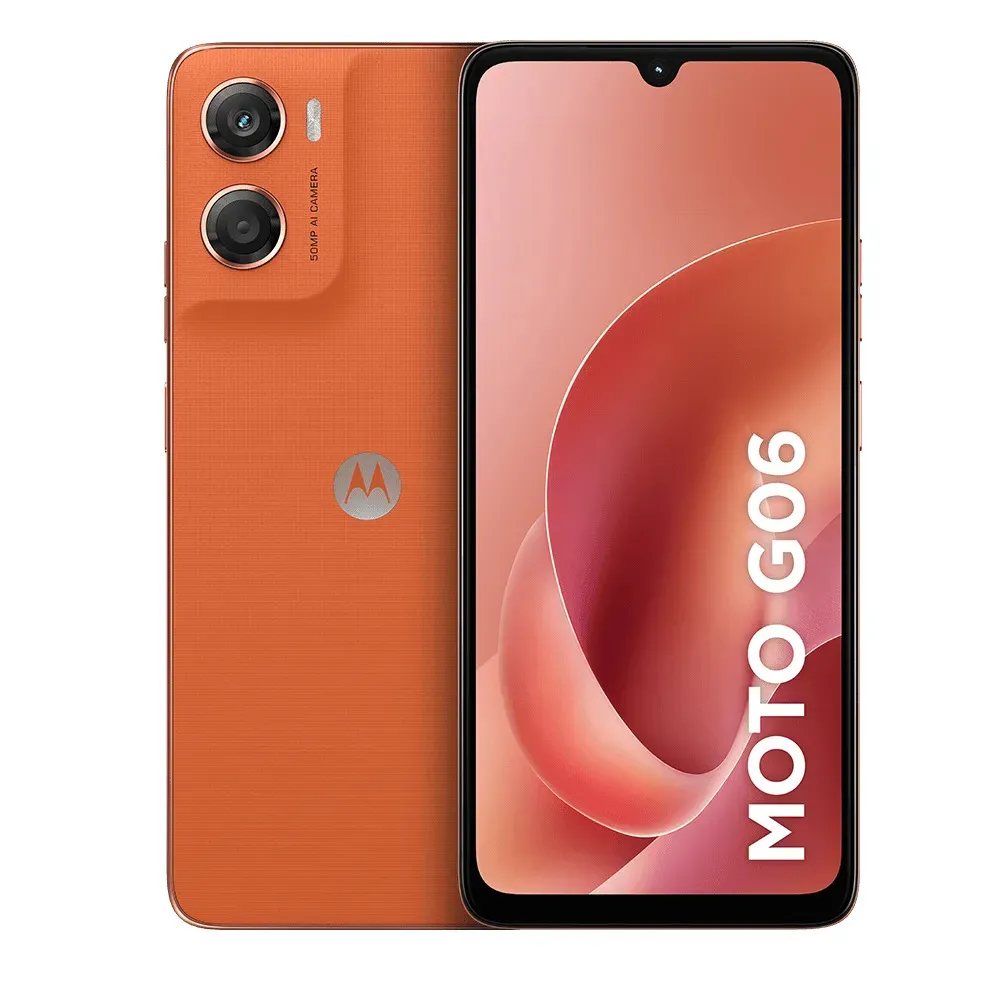 Motorola Moto G06 - 256GB - 12GB RAM - Câmera 50MP - Bateria 5200mAh - Laranja