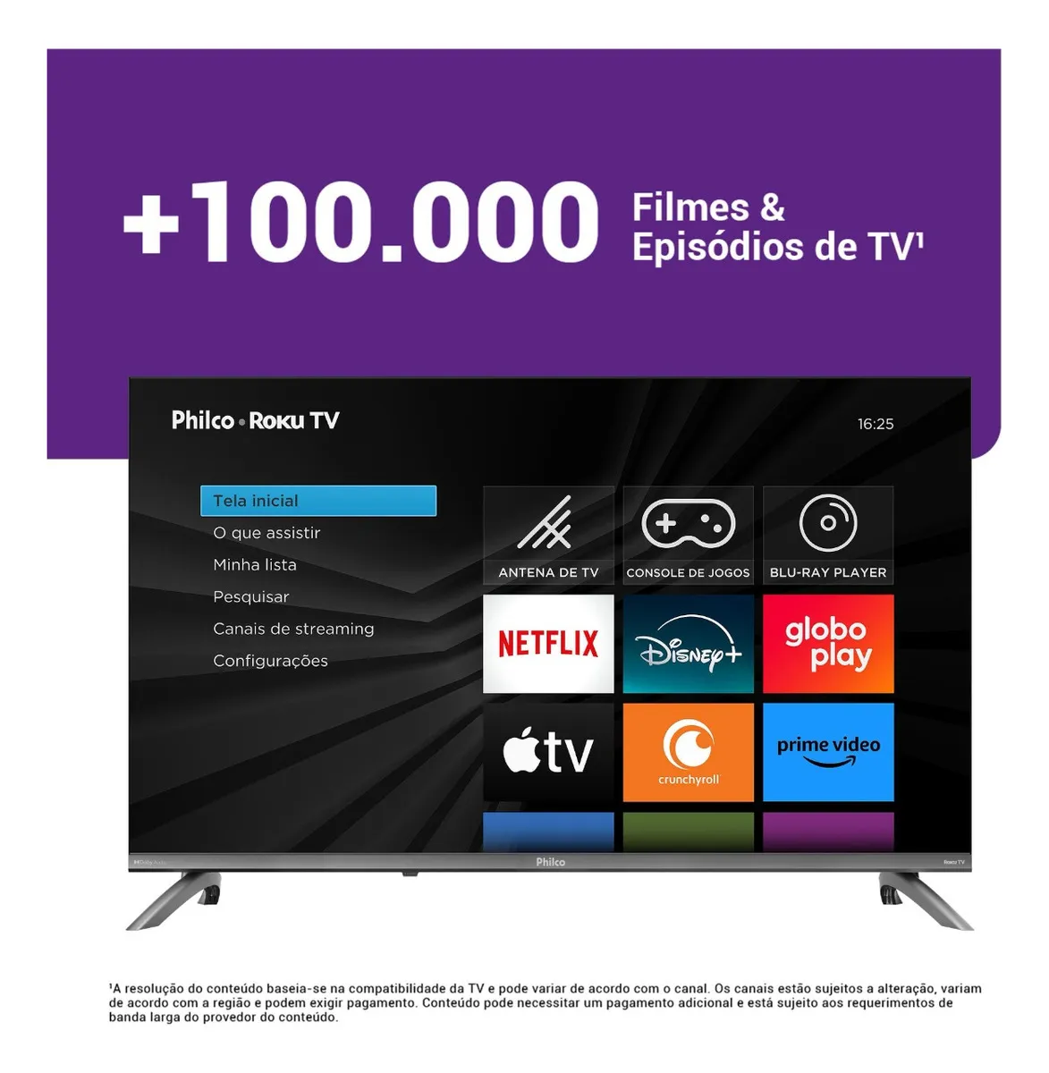 Smart TV 32" Philco Roku TV P32CRB - Dolby Audio, HDR10