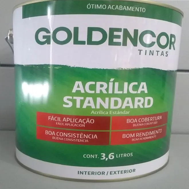 Tinta acrílica emborrachada branca 3,6L - GOLDEN